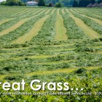 Biosolids fertiliser grass silage field rowed up