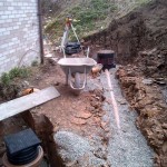 Installatino of drains and septic tank